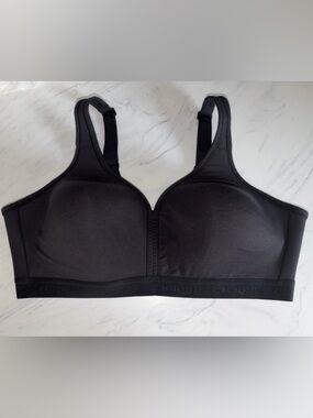 Cacique cotton black bra full coverage wire free 44d